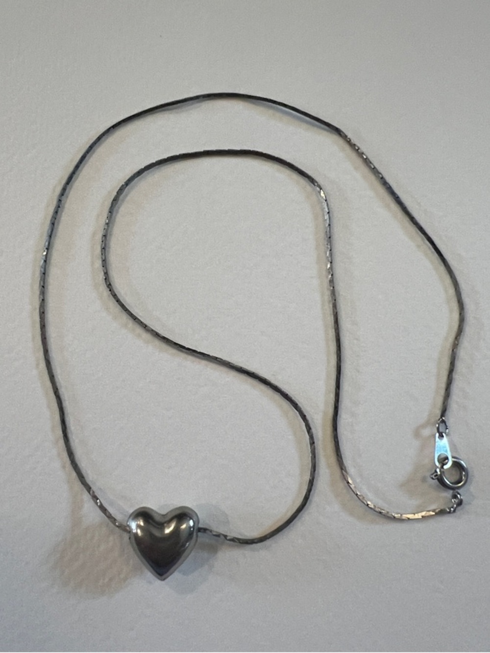 Silver tone Heart Pendant Necklace - Women's Jewelry